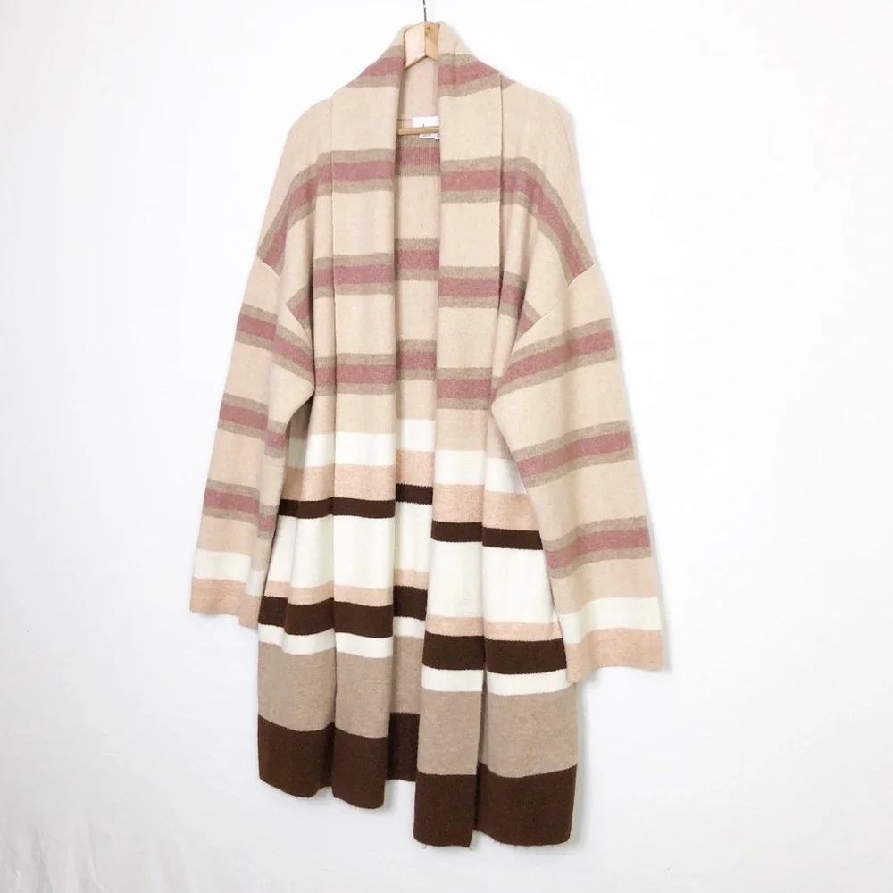 Anthropologie The Mariel Long lined striped color block cardigan - Picture 4 of 12